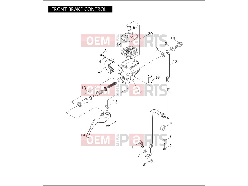 Harley-Davidson 2008 CVO/CUSTOM CVO DYNA  - FXDSE2 FRONT BRAKE CONTROL
