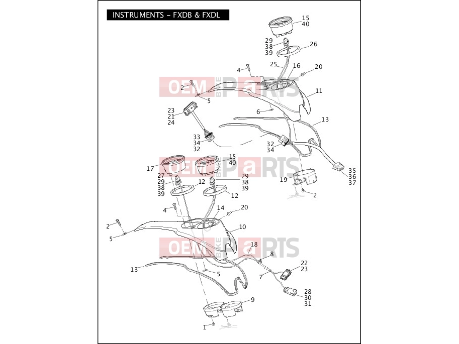 Harley-Davidson 2008 DYNA DYNA SUPER GLIDE  - FXD INSTRUMENTS - FXDB & FXDL