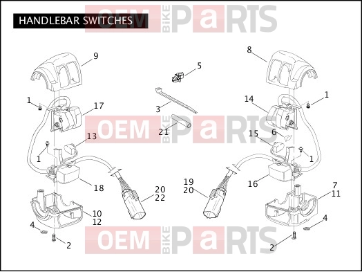 Harley-Davidson 2008 DYNA DYNA FAT BOB  - FXDF HANDLEBAR SWITCHES