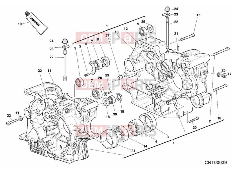 DUCATI 2000 Superbike 748 RS CRANKCASE » ENGINE CASE