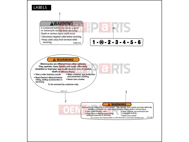 Harley-Davidson 2008 SOFTAIL NIGHT TRAIN  - FXSTB LABELS