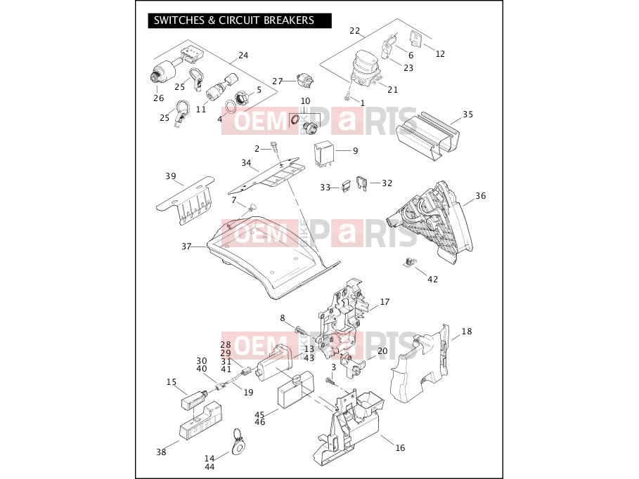 Harley-Davidson 2008 SOFTAIL NIGHT TRAIN  - FXSTB SWITCHES & CIRCUIT BREAKERS