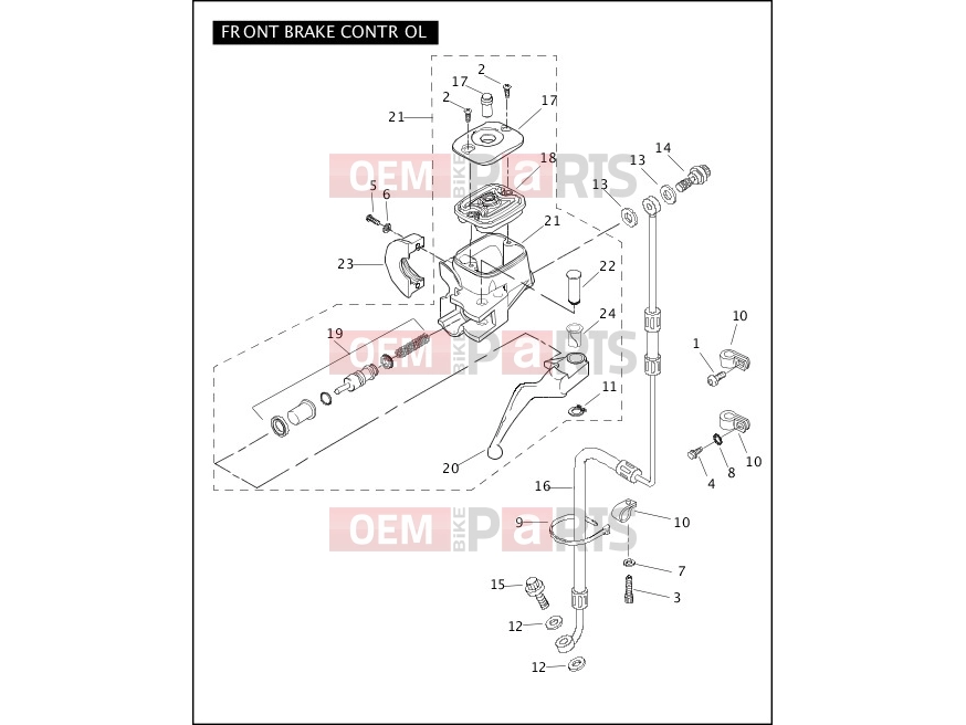 Harley-Davidson 2008 SOFTAIL SOFTAIL CUSTOM  - FXSTC FRONT BRAKE CONTROL