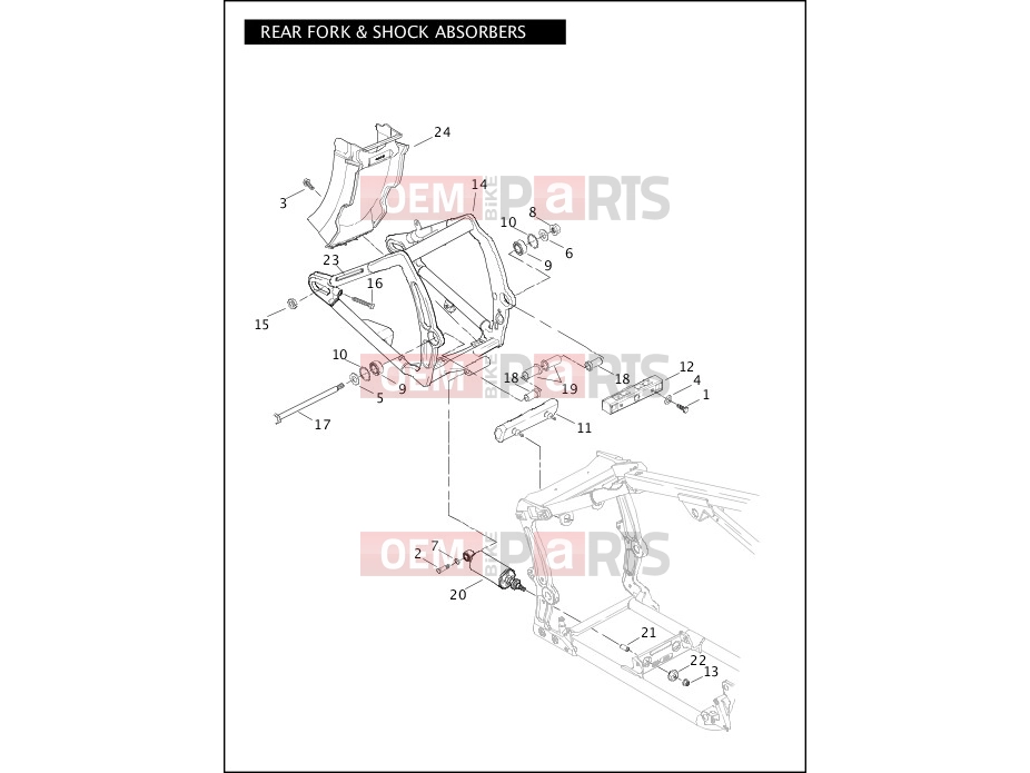 Harley-Davidson 2008 SOFTAIL SOFTAIL CUSTOM  - FXSTC REAR FORK & SHOCK ABSORBERS