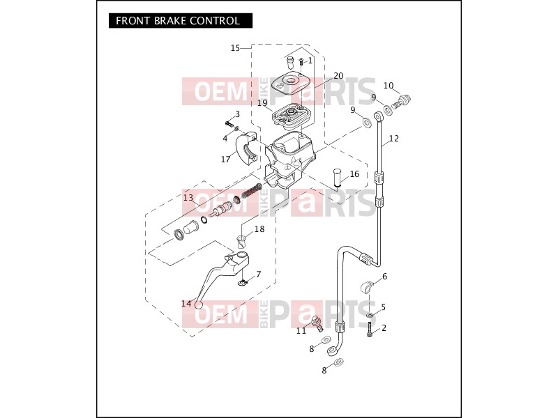 Harley-Davidson 2007 CVO/CUSTOM CVO DYNA  - FXDSE FRONT BRAKE CONTROL