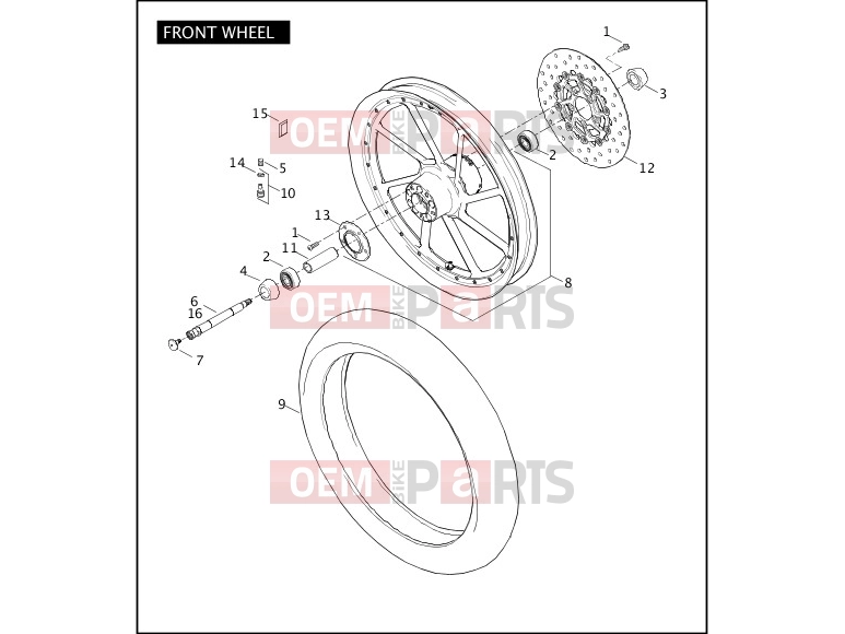 Harley-Davidson 2007 CVO/CUSTOM CVO DYNA  - FXDSE FRONT WHEEL