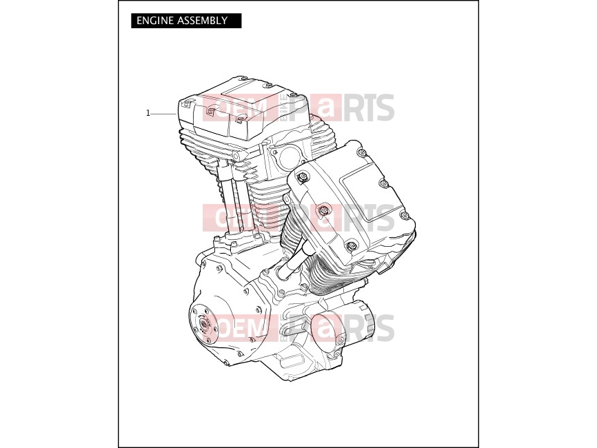Harley-Davidson 2007 DYNA DYNA SUPER GLIDE CUSTOM  - FXDC ENGINE ASSEMBLY - TWIN CAM 96â¢