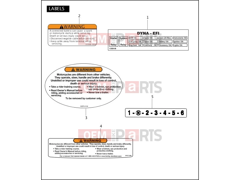 Harley-Davidson 2007 DYNA DYNA SUPER GLIDE CUSTOM  - FXDC LABELS