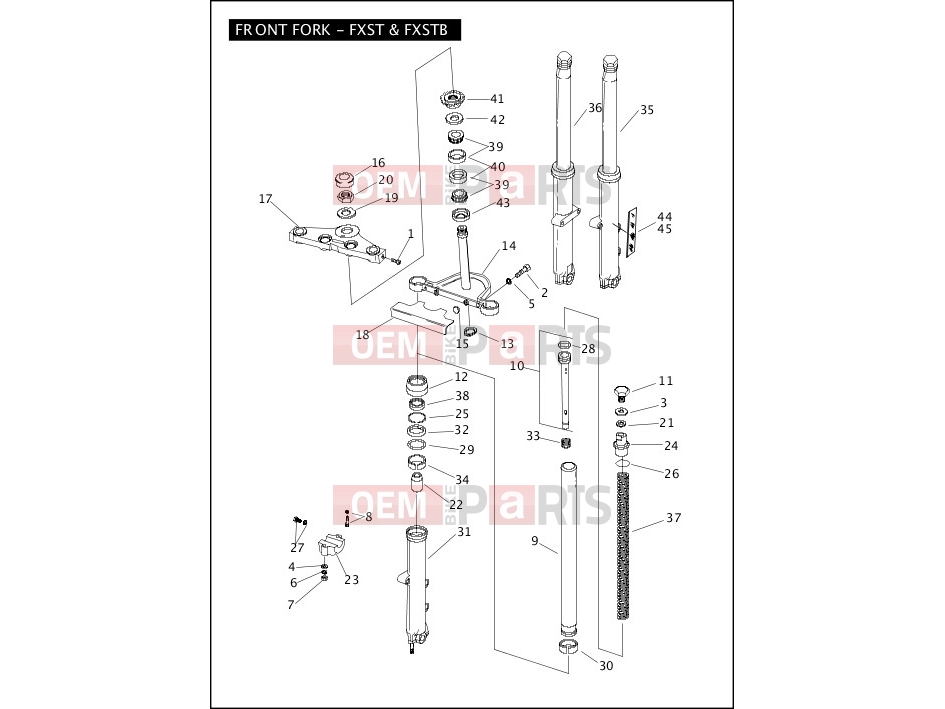 Harley-Davidson 2007 SOFTAIL FAT BOY  - FLSTF FRONT FORK - FXST, FXSTB, FXSTC