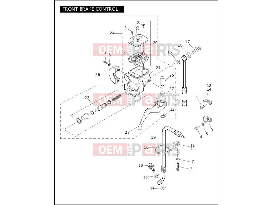 Harley-Davidson 2007 SOFTAIL SOFTAIL STANDARD  - FXST FRONT BRAKE CONTROL