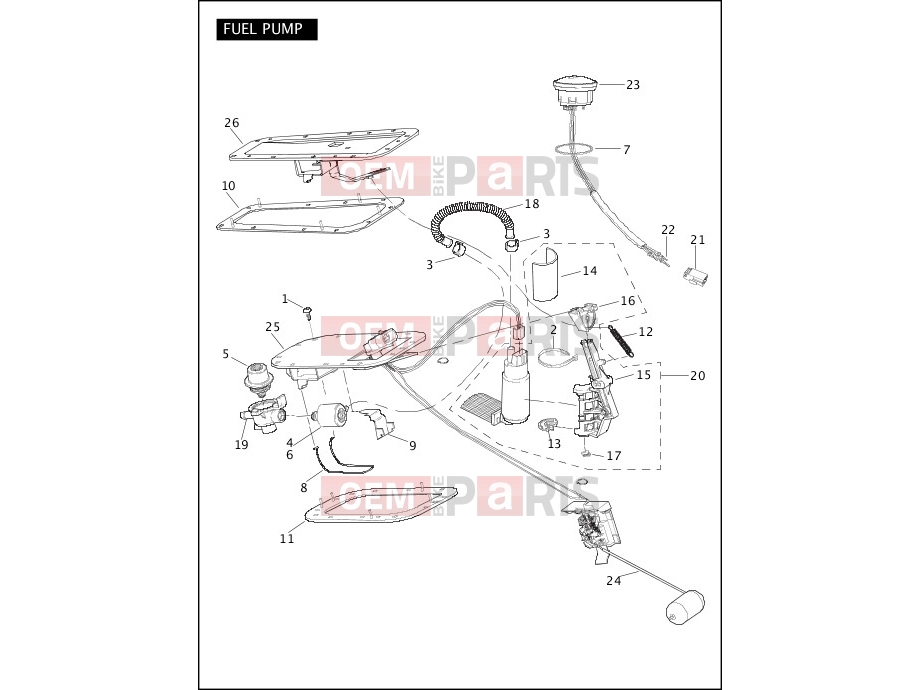 Harley-Davidson 2007 SOFTAIL NIGHT TRAIN  - FXSTB FUEL PUMP