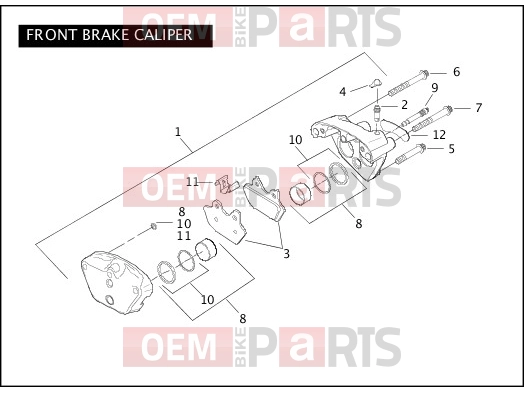 Harley-Davidson 2007 SOFTAIL SOFTAIL CUSTOM  - FXSTC FRONT BRAKE CALIPER