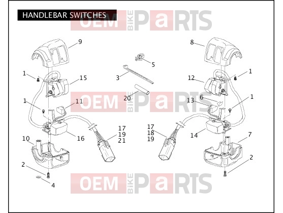 Harley-Davidson 2007 SOFTAIL SOFTAIL CUSTOM  - FXSTC HANDLEBAR SWITCHES