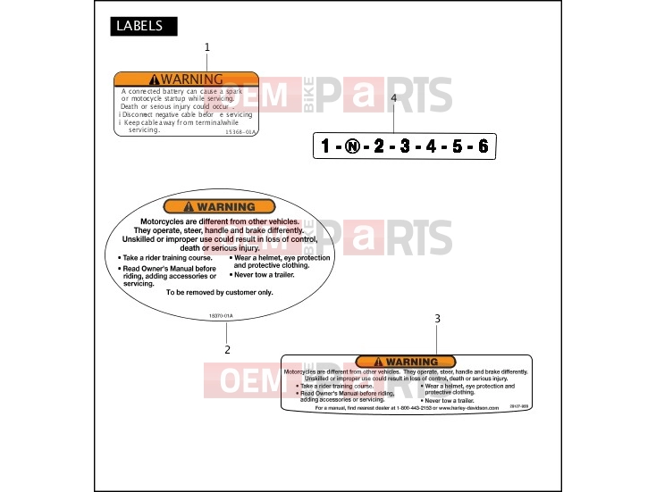 Harley-Davidson 2007 SOFTAIL SOFTAIL CUSTOM  - FXSTC LABELS