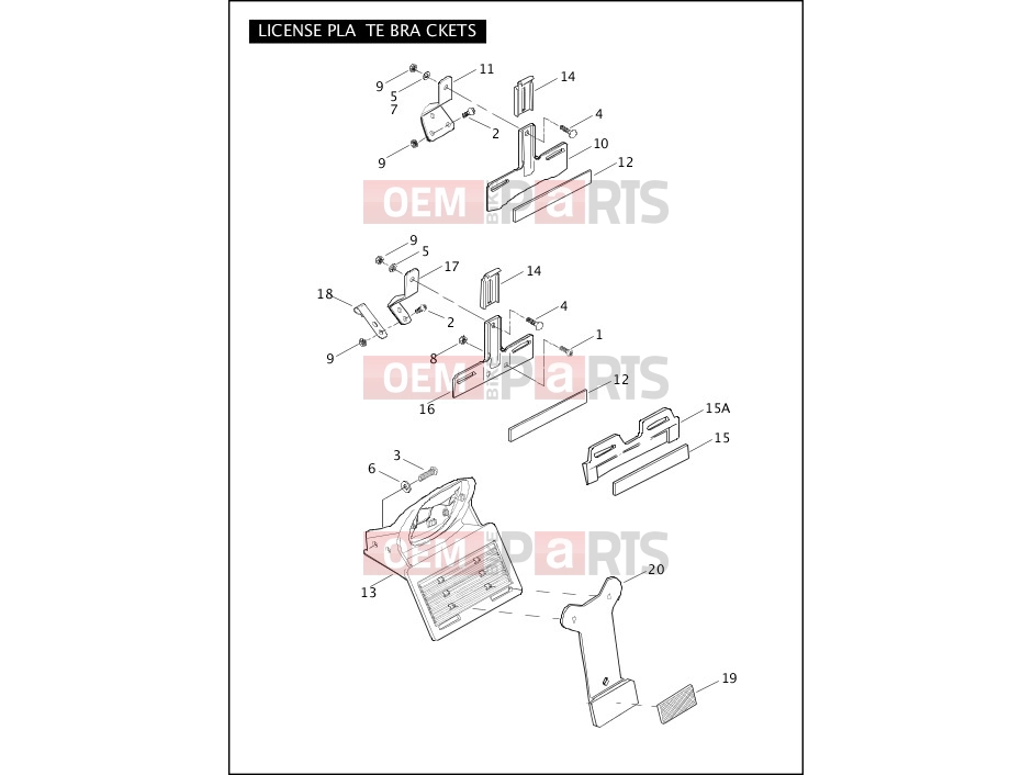 Harley-Davidson 2007 SOFTAIL SOFTAIL CUSTOM  - FXSTC LICENSE PLATE BRACKETS