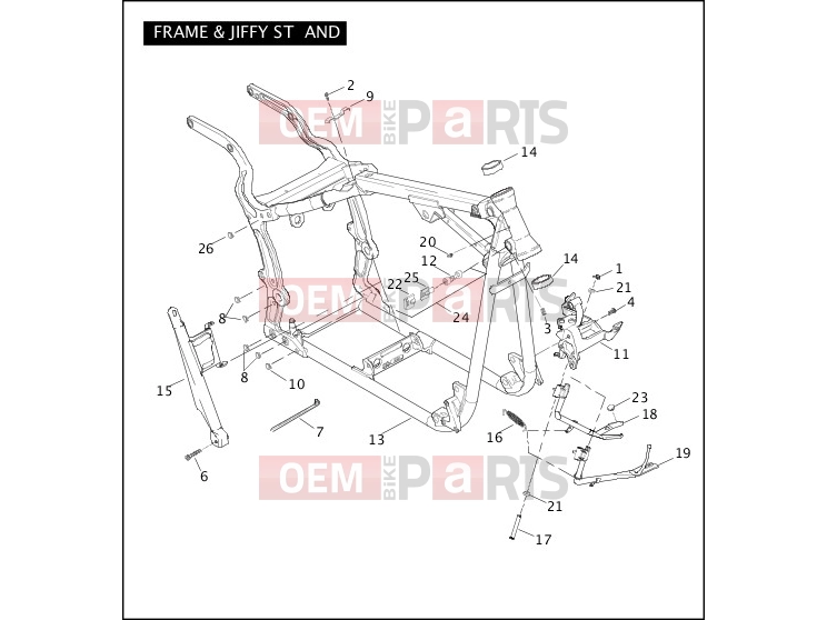 Harley-Davidson 2007 SOFTAIL SOFTAIL DEUCE  - FXSTD FRAME & JIFFY STAND