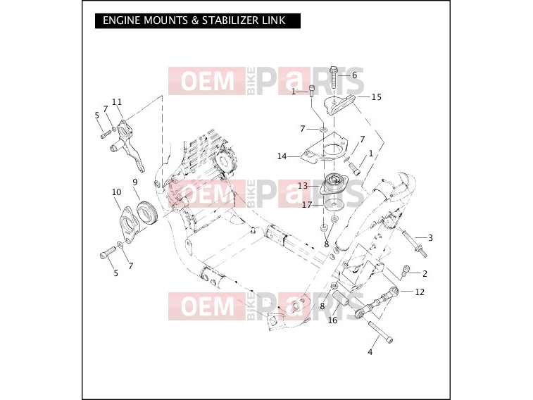 Harley-Davidson 2007 VRSC VRSCD NIGHT ROD  - VRSCD ENGINE MOUNTS & STABILIZER LINK