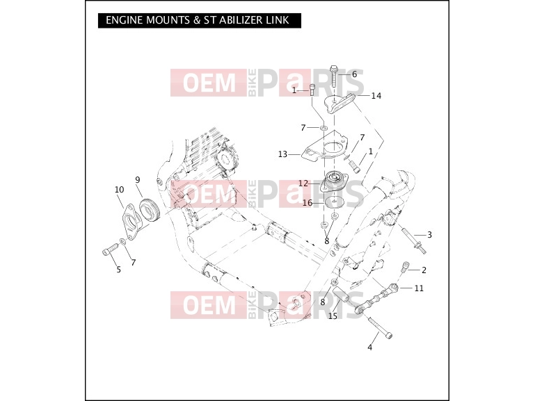 Harley-Davidson 2006 CVO/CUSTOM CVO V-ROD  - VRSCSE2 ENGINE MOUNTS & STABILIZER LINK