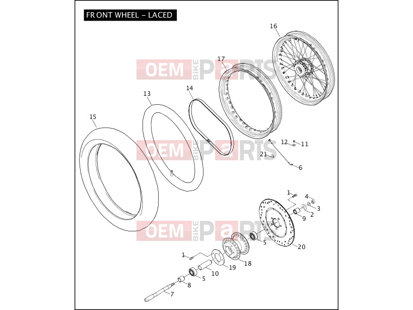 Harley-Davidson 2006 DYNA DYNA SUPER GLIDE  - FXDI FRONT WHEEL - LACED