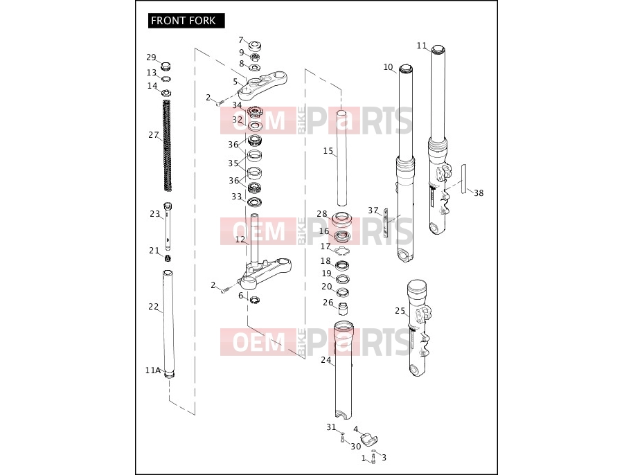 Harley-Davidson 2006 DYNA DYNA WIDE GLIDE  - FXDWGI FRONT FORK