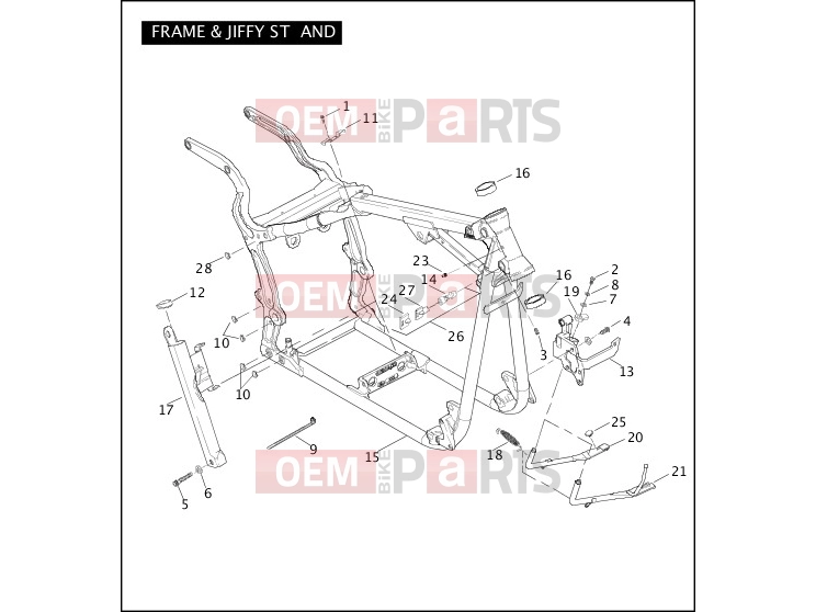 Harley-Davidson 2006 SOFTAIL NIGHT TRAIN  - FXSTB FRAME & JIFFY STAND