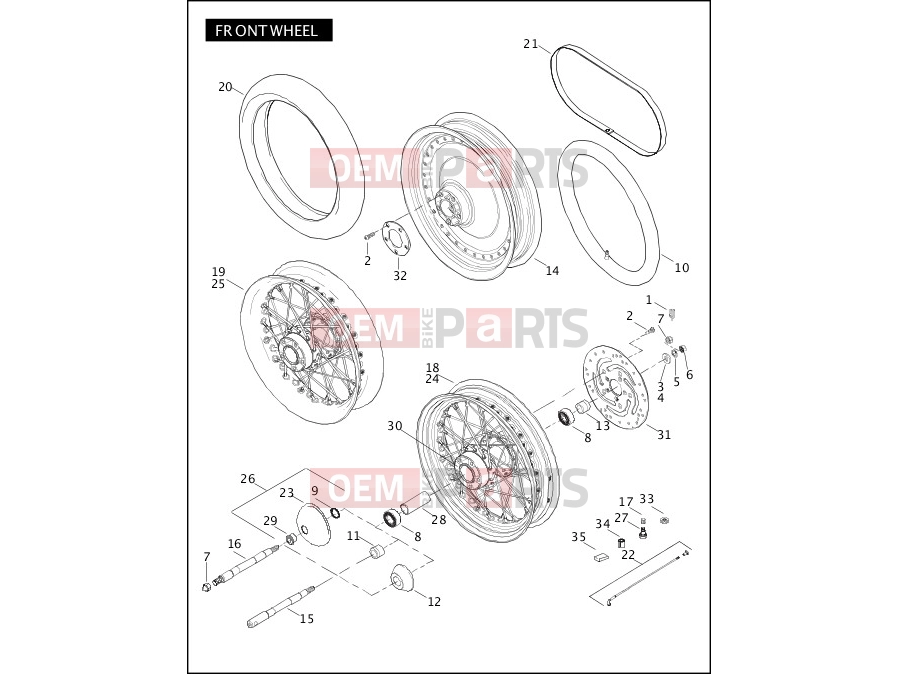 Harley-Davidson 2006 SOFTAIL NIGHT TRAIN  - FXSTB FRONT WHEEL