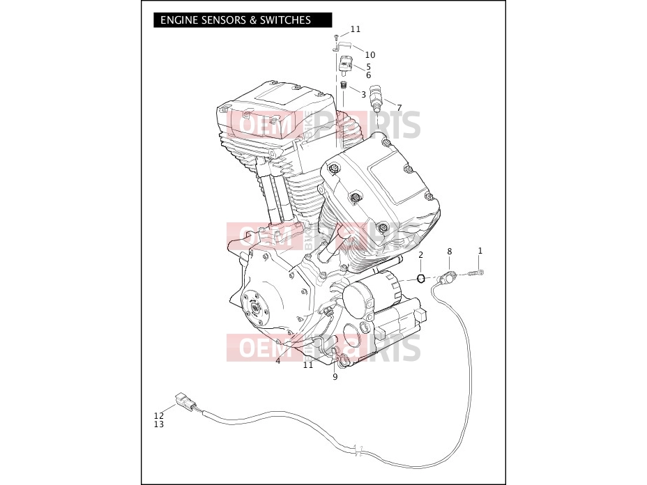 Harley-Davidson 2006 SOFTAIL SOFTAIL DEUCE  - FXSTD ENGINE SENSORS & SWITCHES