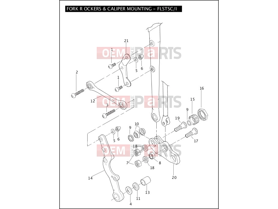 Harley-Davidson 2006 SOFTAIL SOFTAIL DEUCE  - FXSTD FORK ROCKERS & CALIPER MOUNTING - FLSTSC/I