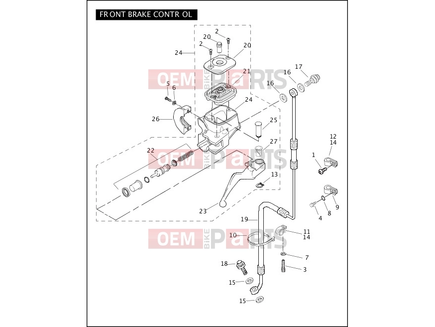 Harley-Davidson 2006 SOFTAIL SOFTAIL DEUCE  - FXSTDI FRONT BRAKE CONTROL