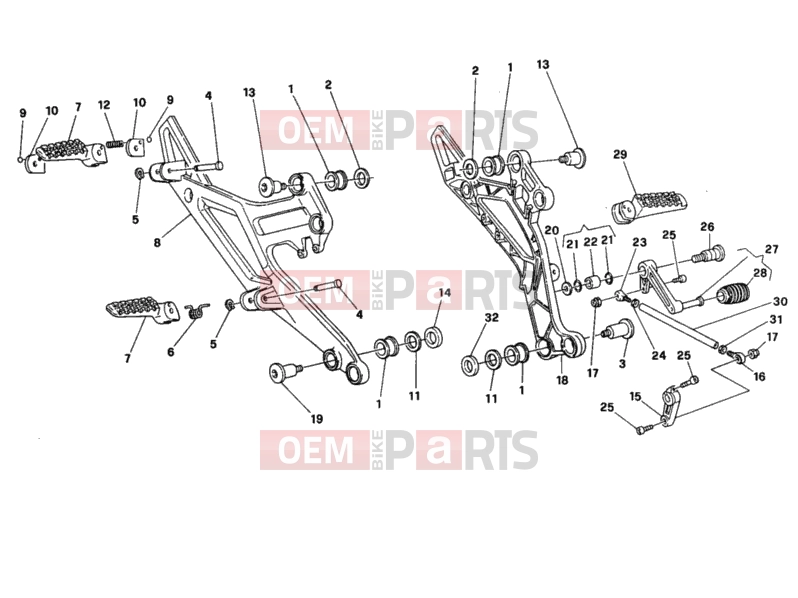 DUCATI 2000 Monster 750 FOOTREST » FRAME
