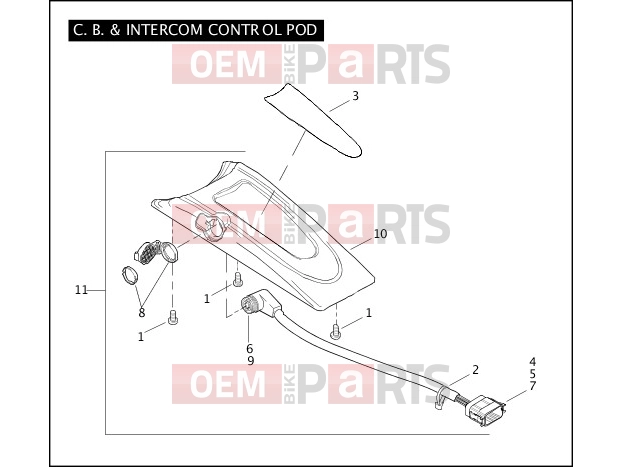 Harley-Davidson 2006 TOURING ELECTRA GLIDE STANDARD  - FLHTI C.B. & INTERCOM CONTROL POD