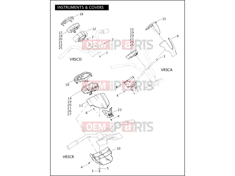 Harley-Davidson 2006 VRSC VRSCD NIGHT ROD  - VRSCD INSTRUMENTS & COVERS