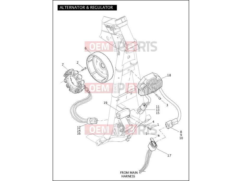 Harley-Davidson 2005 DYNA DYNA SUPER GLIDE  - FXD ALTERNATOR & REGULATOR
