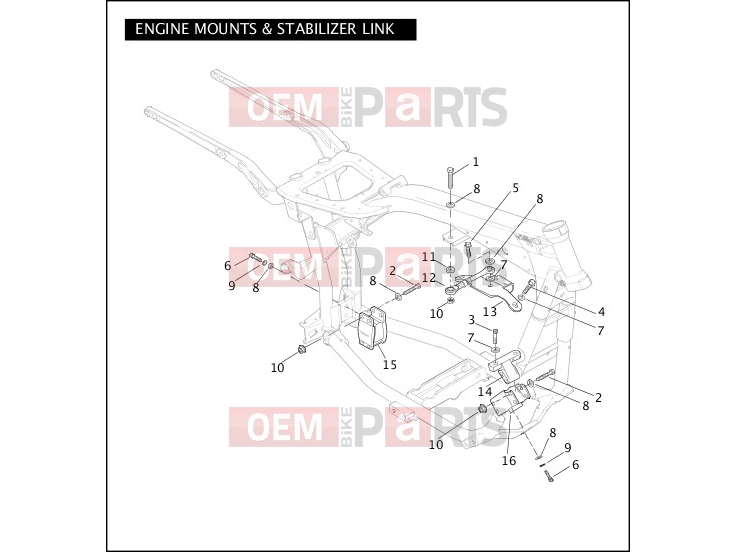 Harley-Davidson 2005 DYNA DYNA SUPER GLIDE  - FXD ENGINE MOUNTS & STABILIZER LINK