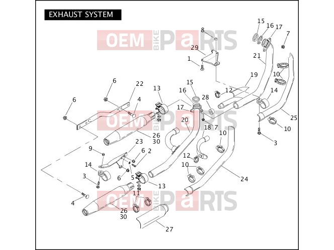 Harley-Davidson 2005 DYNA DYNA SUPER GLIDE CUSTOM  - FXDC EXHAUST SYSTEM