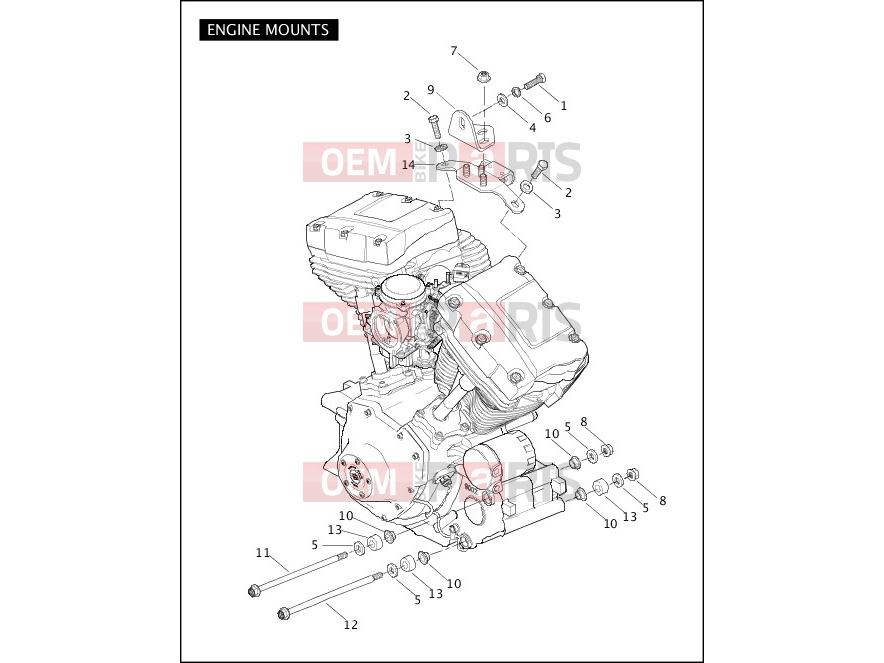 Harley-Davidson 2005 SOFTAIL SPRINGER CLASSIC  - FLSTSC ENGINE MOUNTS