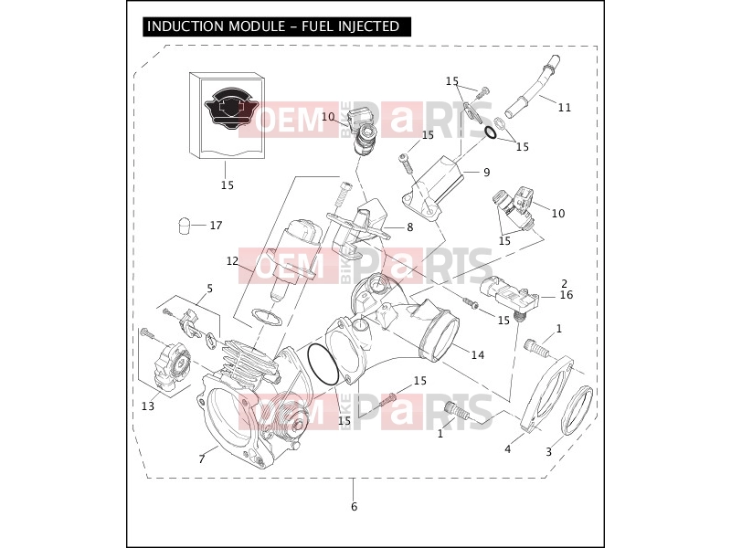 Harley-Davidson 2005 SOFTAIL NIGHT TRAIN  - FXSTB INDUCTION MODULE - FUEL INJECTED