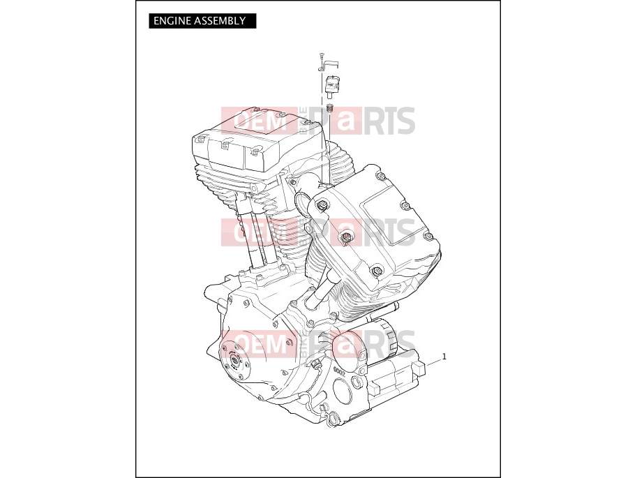 Harley-Davidson 2005 SOFTAIL SOFTAIL DEUCE  - FXSTD ENGINE ASSEMBLY - Twin Cam 88Bâ¢