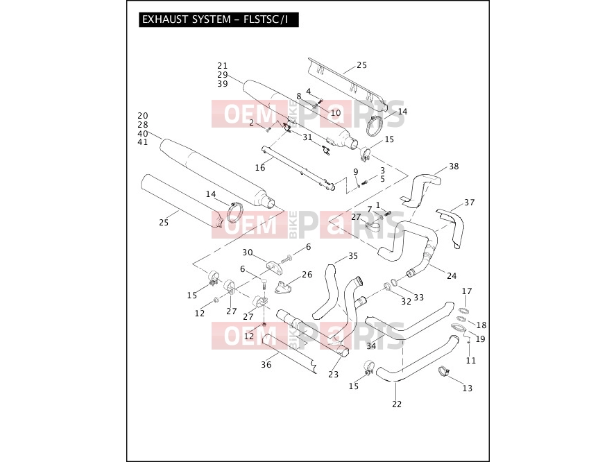 Harley-Davidson 2005 SOFTAIL SOFTAIL DEUCE  - FXSTD EXHAUST SYSTEM - FLSTSC/I
