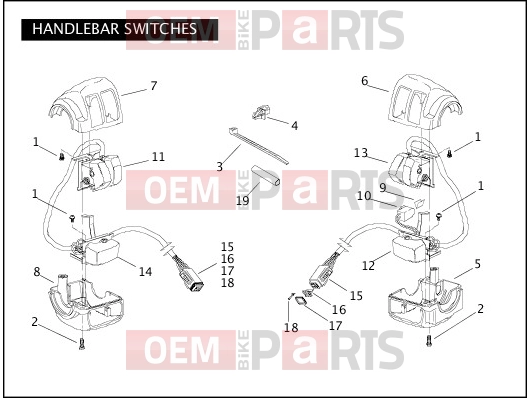 Harley-Davidson 2005 SOFTAIL SOFTAIL DEUCE  - FXSTD HANDLEBAR SWITCHES