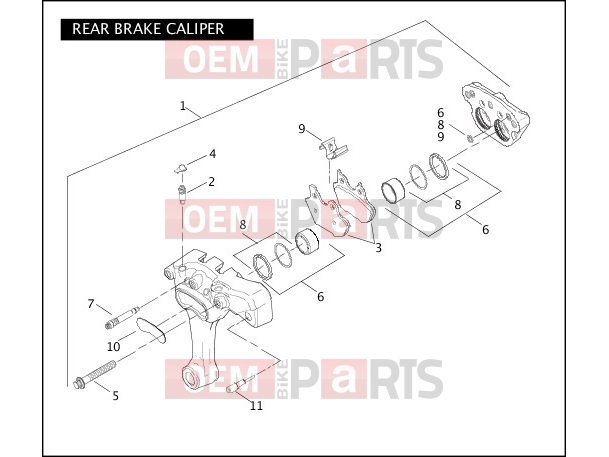 Harley-Davidson 2005 SOFTAIL SOFTAIL DEUCE  - FXSTD REAR BRAKE CALIPER