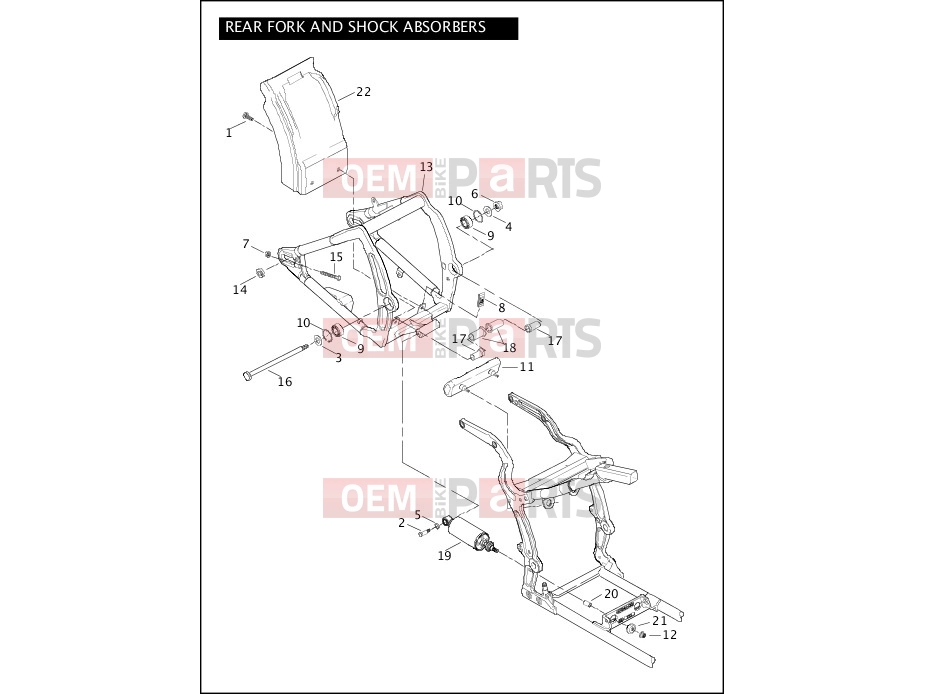 Harley-Davidson 2005 SOFTAIL SOFTAIL DEUCE  - FXSTD REAR FORK AND SHOCK ABSORBERS