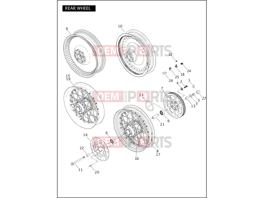 Harley-Davidson 2005 SOFTAIL SOFTAIL DEUCE  - FXSTD REAR WHEEL