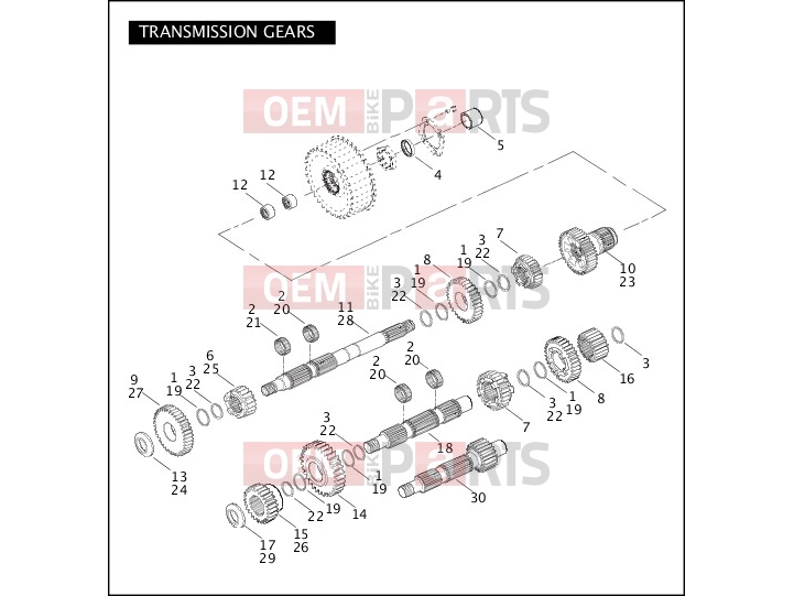 Harley-Davidson 2005 SOFTAIL SOFTAIL DEUCE  - FXSTD TRANSMISSION GEARS