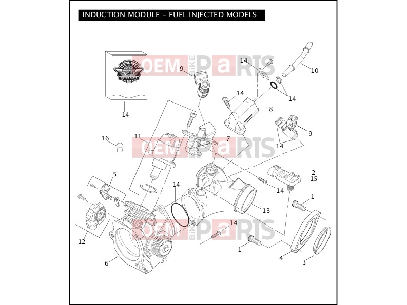 Harley-Davidson 2005 TOURING ELECTRA GLIDE CLASSIC  - FLHTCI INDUCTION MODULE - FUEL INJECTED MODELS