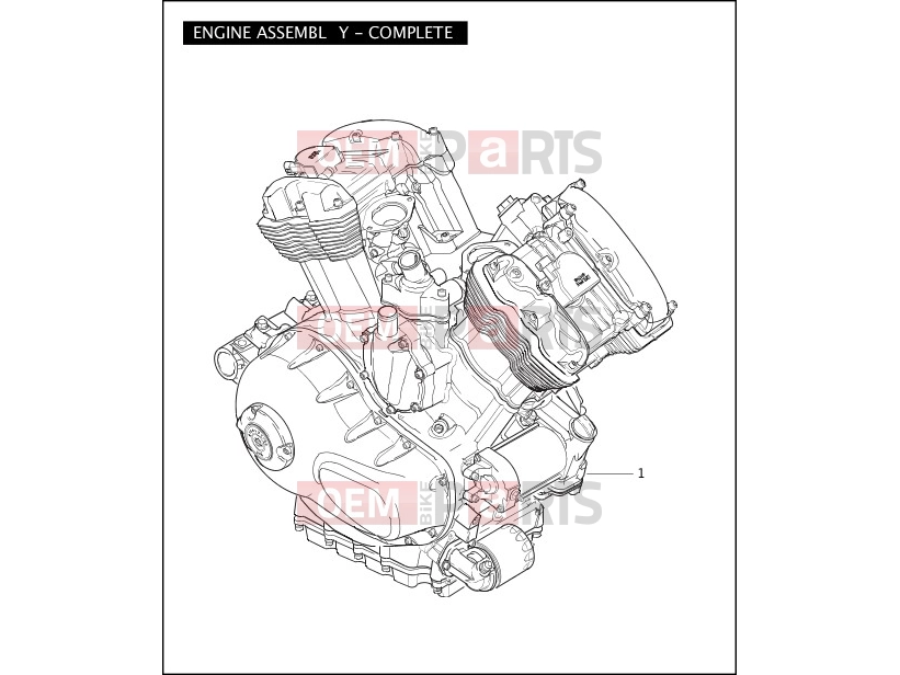 Harley-Davidson 2005 VRSC VRSCB V-ROD  - VRSCB ENGINE ASSEMBLY
