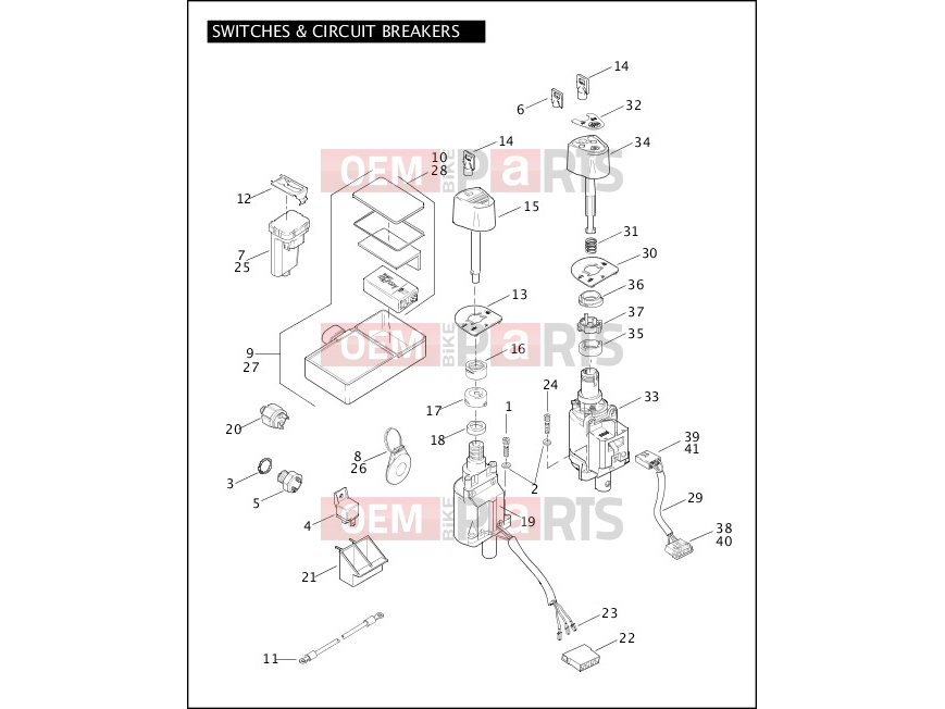 Harley-Davidson 2004 CVO/CUSTOM CVO ELECTRA GLIDE  - FLHTCSE SWITCHES & CIRCUIT BREAKERS