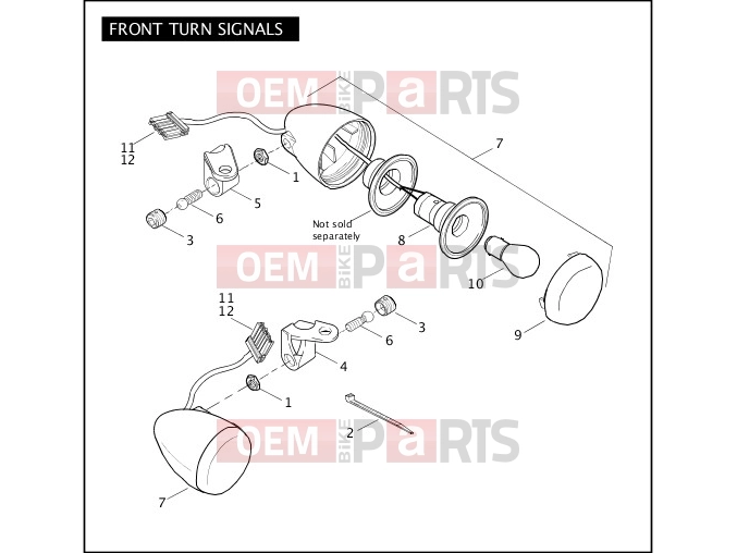 Harley-Davidson 2004 CVO/CUSTOM CVO SOFTAIL DEUCE  - FXSTDSE2 FRONT TURN SIGNALS