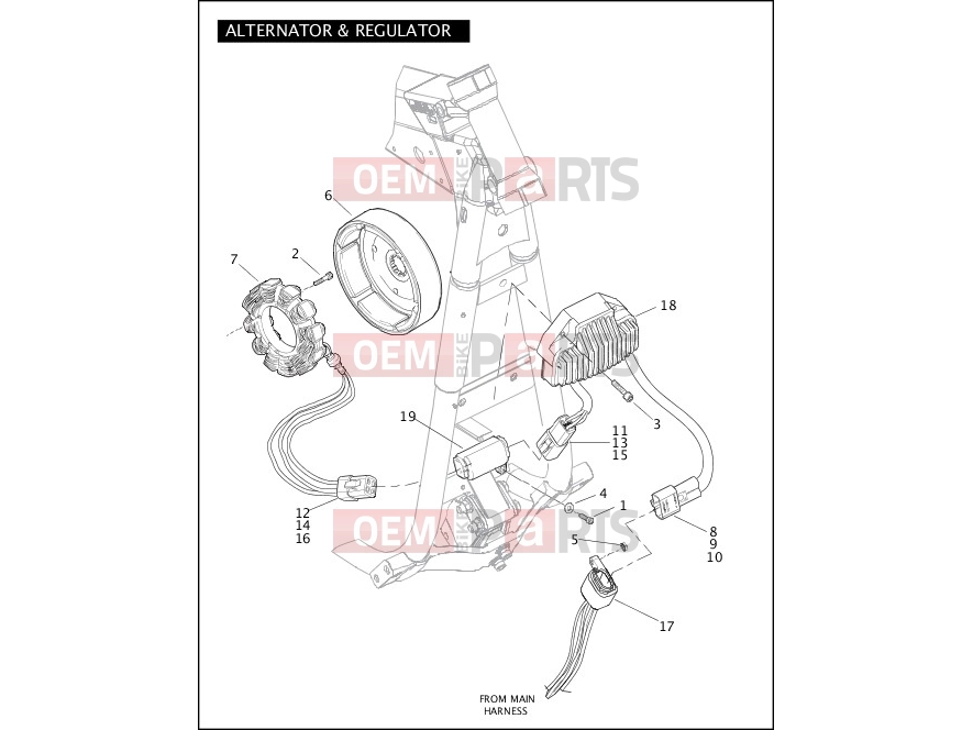 Harley-Davidson 2004 DYNA DYNA SUPER GLIDE  - FXD ALTERNATOR & REGULATOR