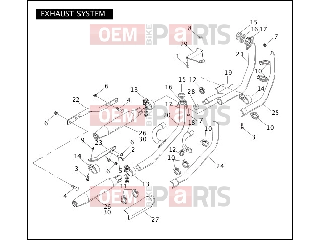 Harley-Davidson 2004 DYNA DYNA SUPER GLIDE  - FXD EXHAUST SYSTEM